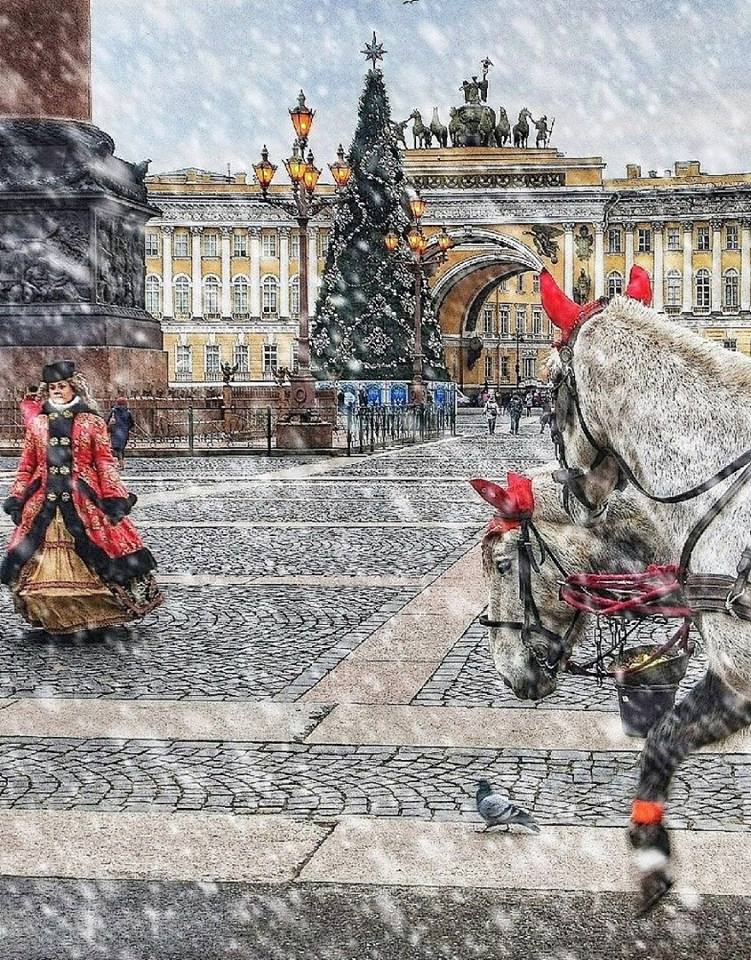 Зимняя сказка на Дворцовой площади